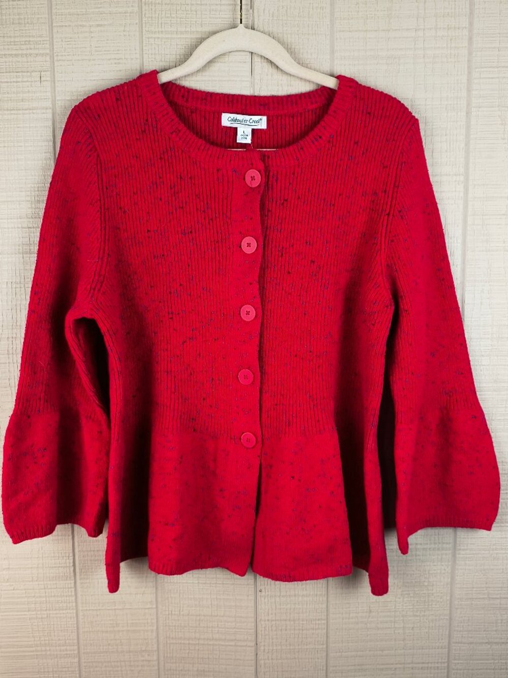 NWT Coldwater Creek Cardigan Sweater Cotton Blend New Large